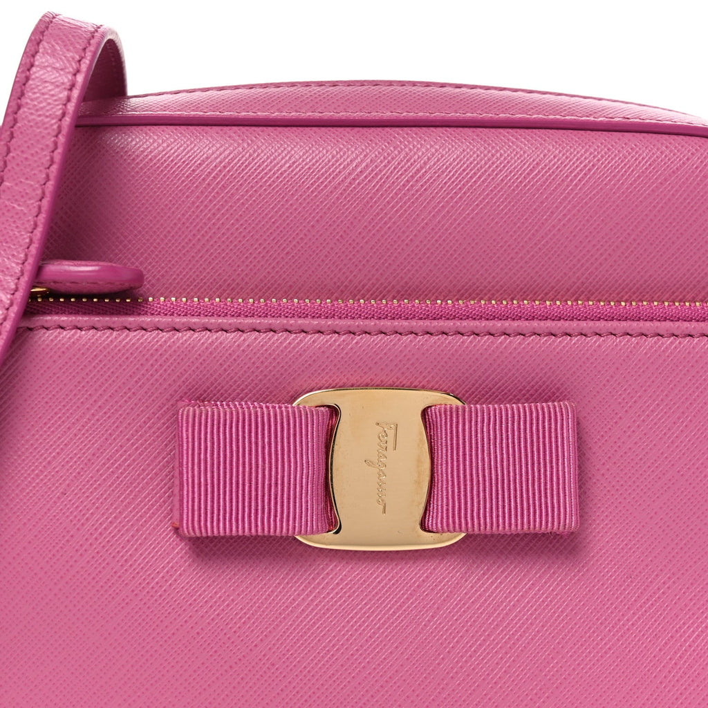 Saffiano Lydia Bow Camera Bag Pink