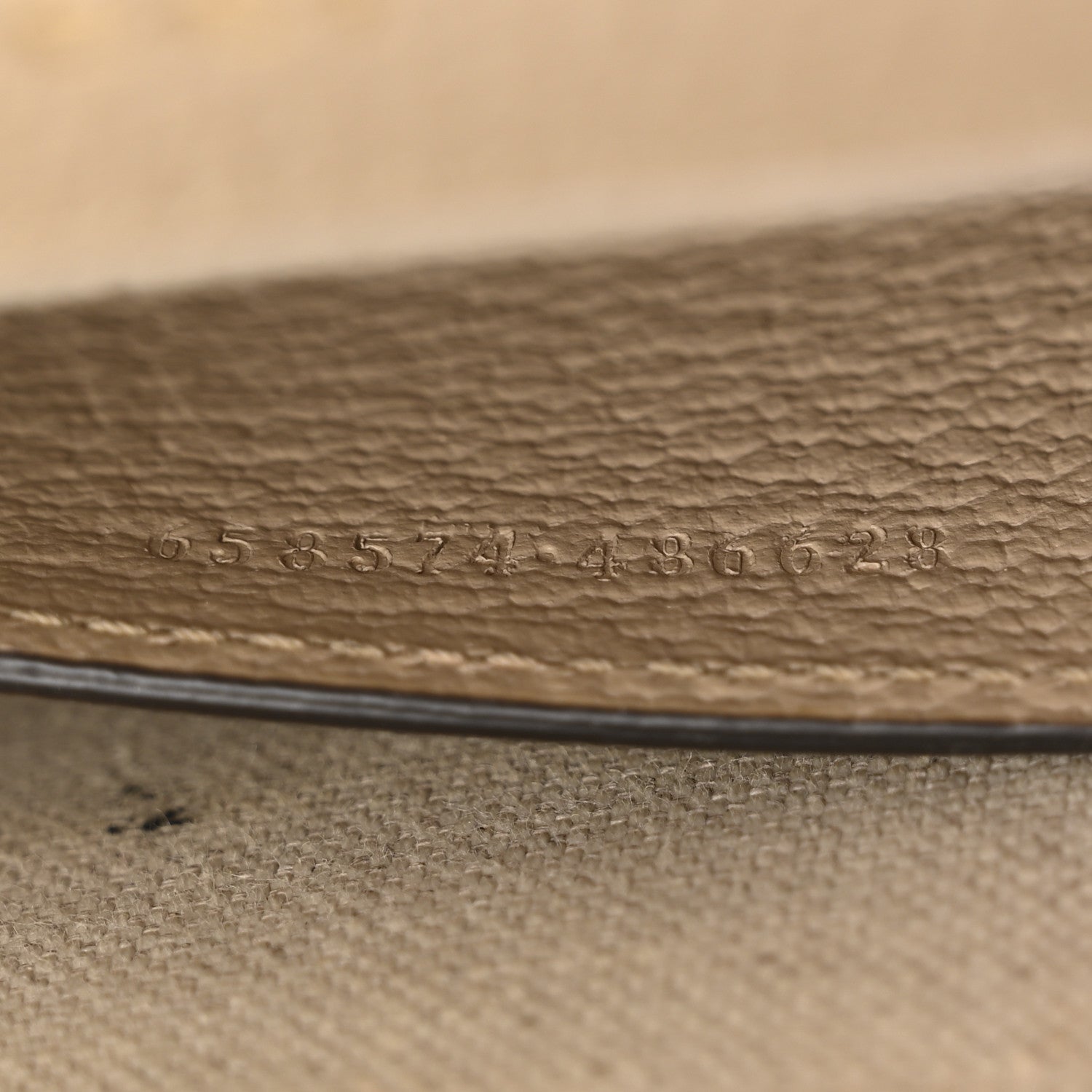 GG Supreme Monogram Textured Dollar Calfskin Web Mini Horsebit 1955 Shoulder Bag Beige Mystic White Oatmeal