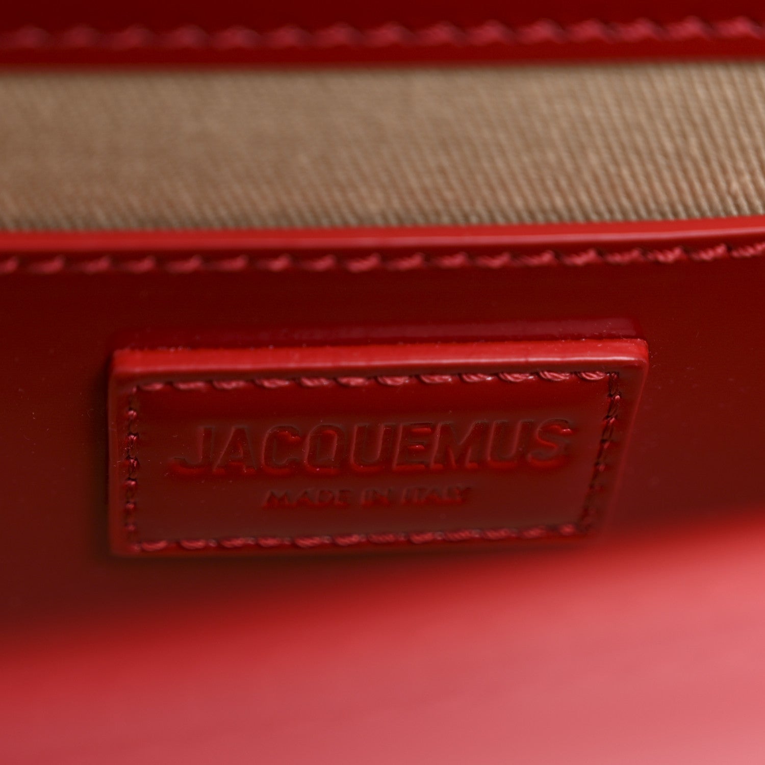 Glazed Calfskin Le Grand Bambino Red