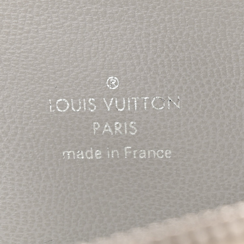 Lambskin Embossed Monogram Coussin PM Cream Grey