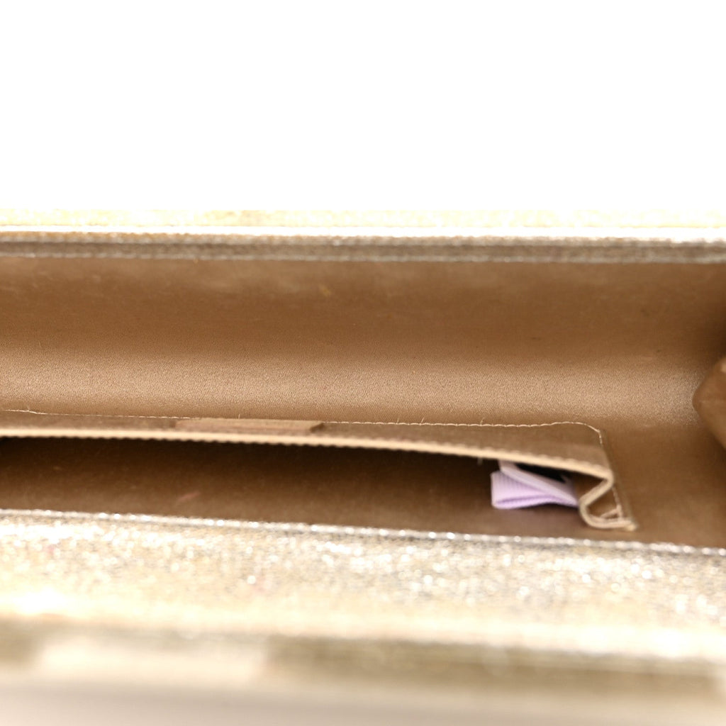 Acrylic Glitter Sweetie Clutch Champagne