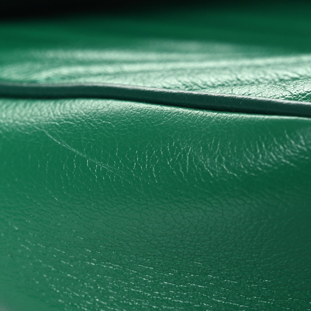 Azalea Calfskin Enamel Matelasse Diagonal Small Torchon GG Marmont Shoulder Bag New Shamarock Emerald