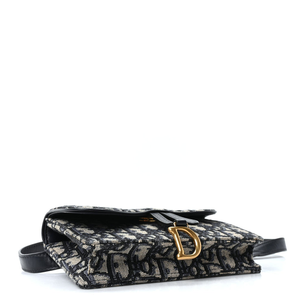 Oblique Saddle Belt Bag Blue