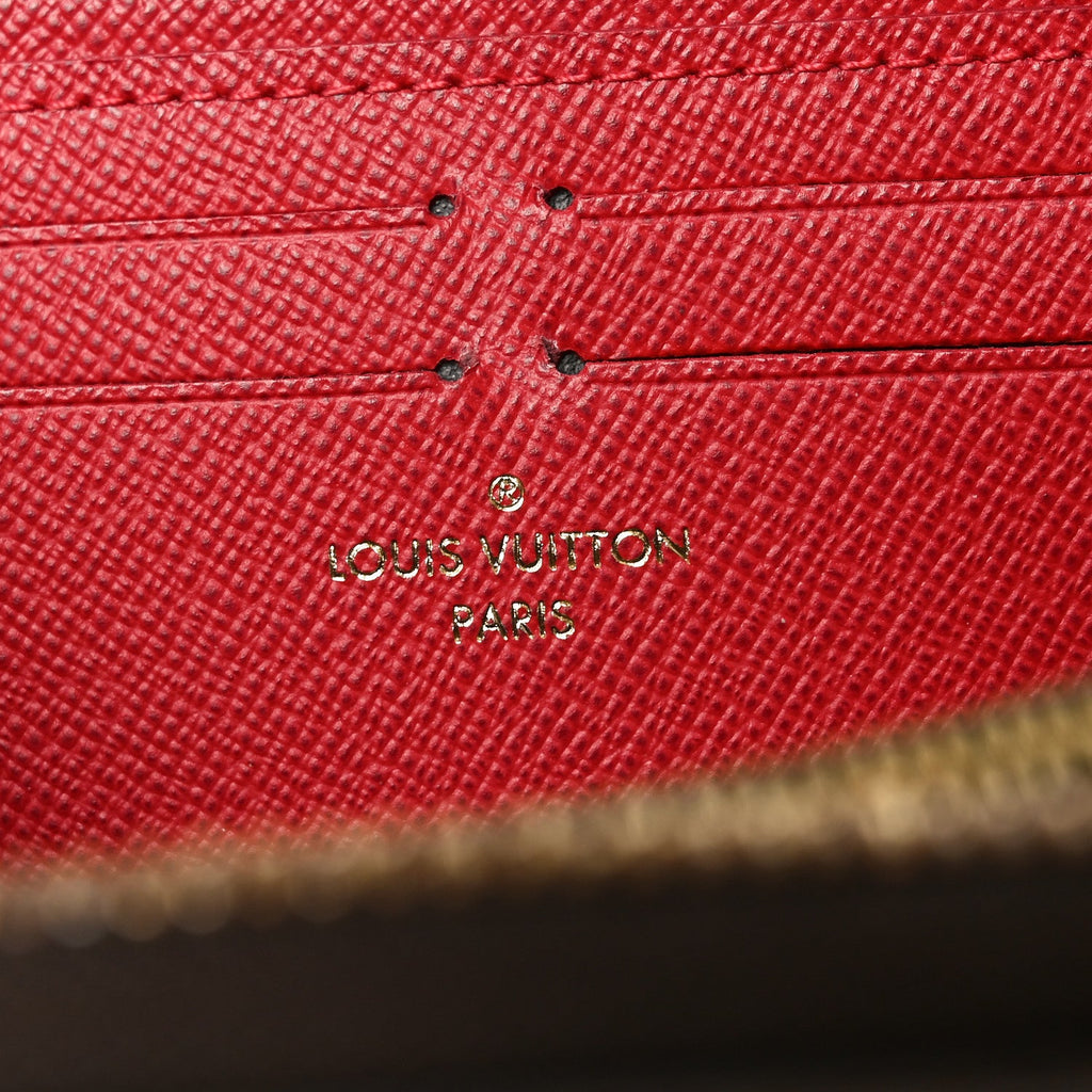 Damier Ebene Clemence Wallet Cherry
