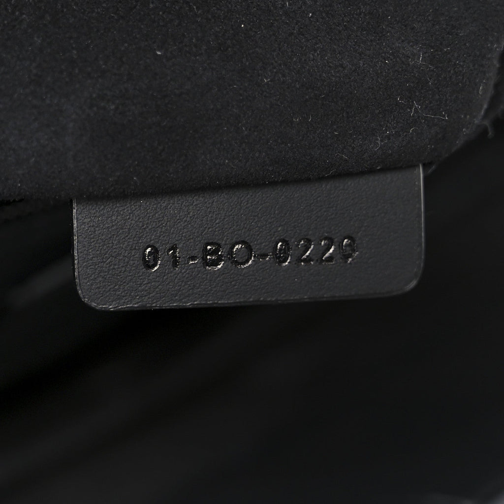 Ultra Matte Calfskin Cannage Large Lady Dior Black