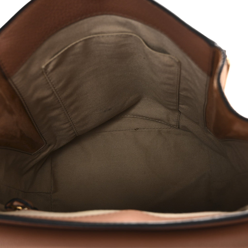 Suede Calfskin Medium Faye Backpack Nougat