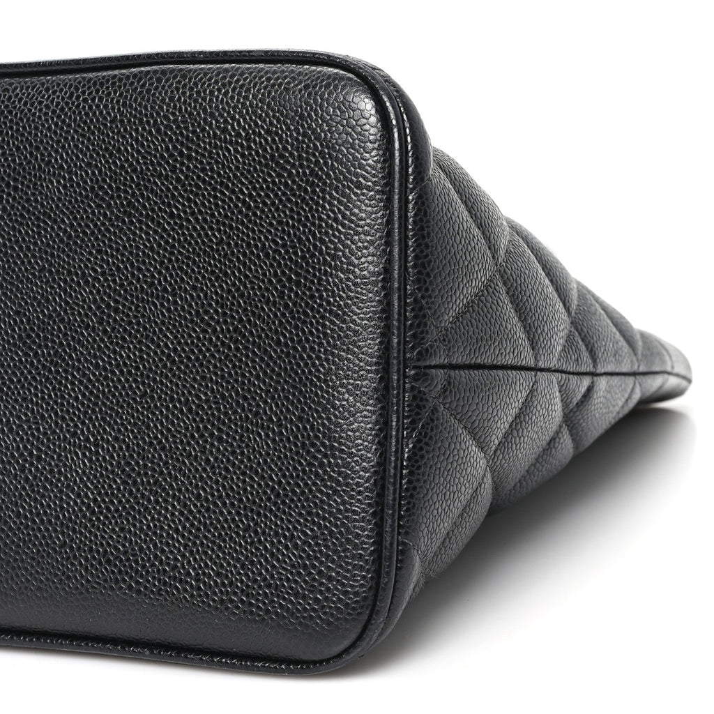 Caviar Quilted Medallion Tote Black