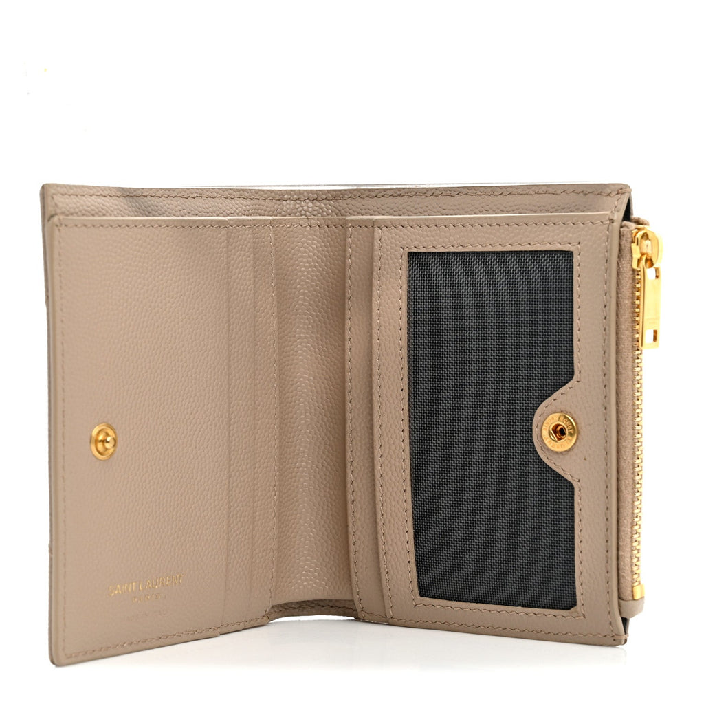 Grain De Poudre Matelasse Chevron Monogram Zipped  Case Dark Beige