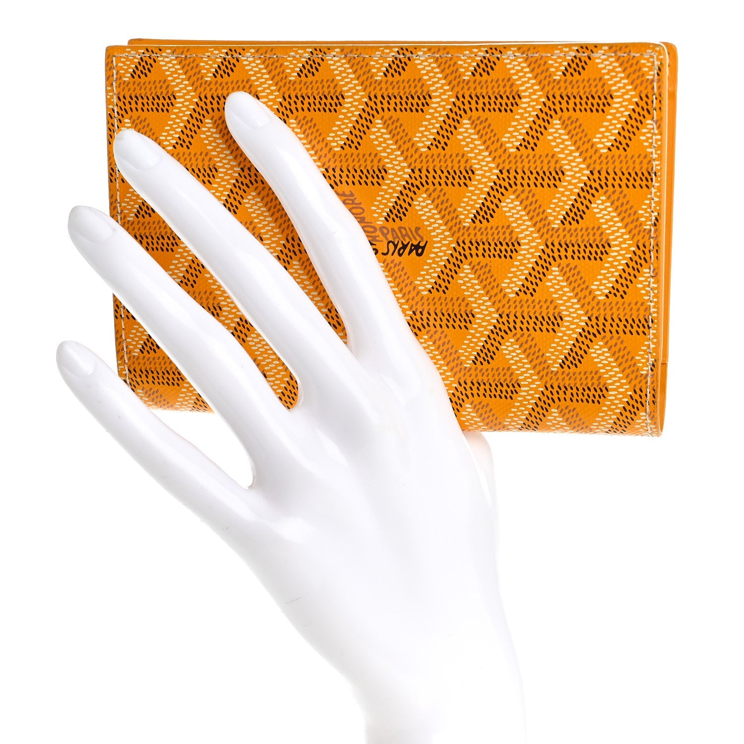 Goyardine Grenelle Passport Wallet Yellow