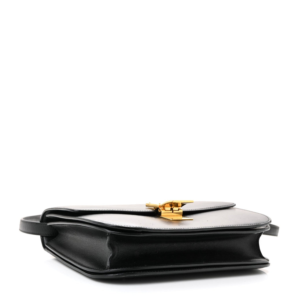 Box Calfskin Medium Classic Box Flap Bag Black