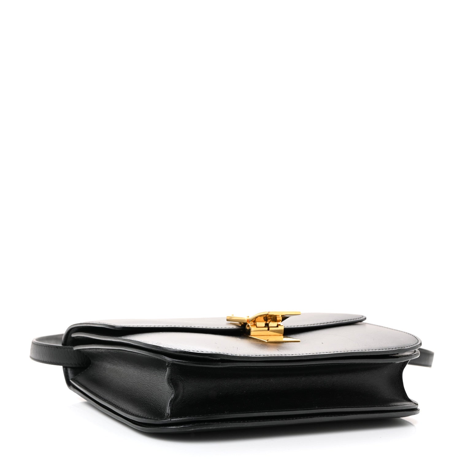 Box Calfskin Medium Classic Box Flap Bag Black