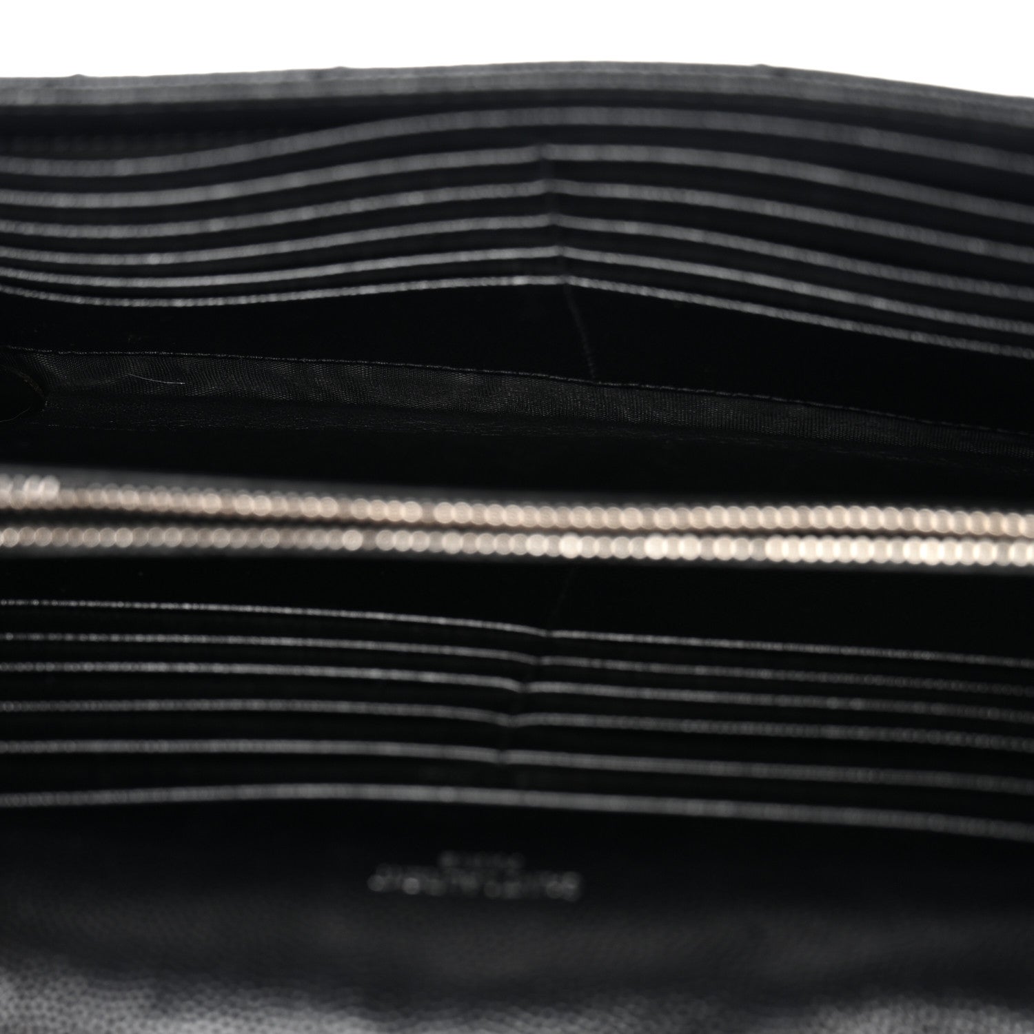 Grain De Poudre Matelasse Chevron Monogram Chain Wallet Black