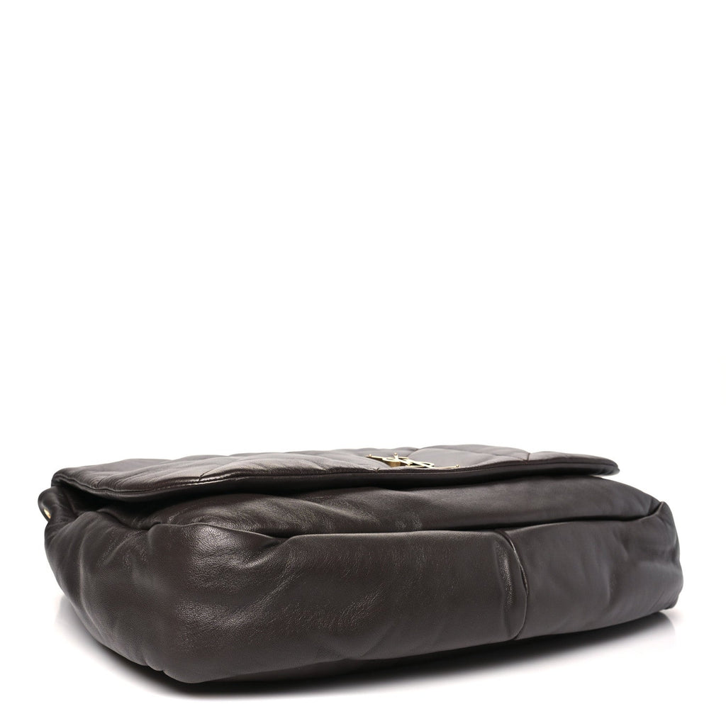 Lambskin Matelasse Monogram Large Jamie 4.3 Dark Sweet Chocolate