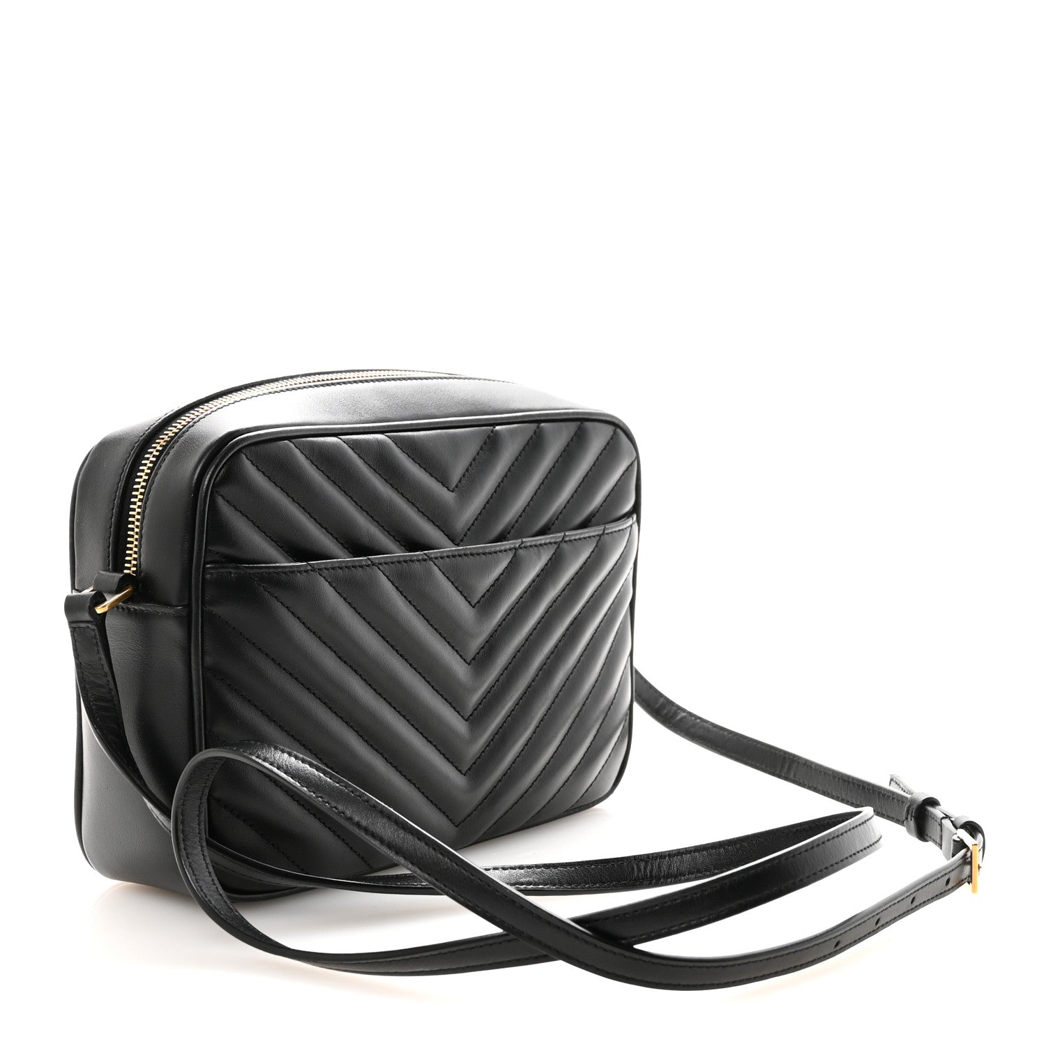 Calfskin Matelasse Monogram Lou Camera Bag Black