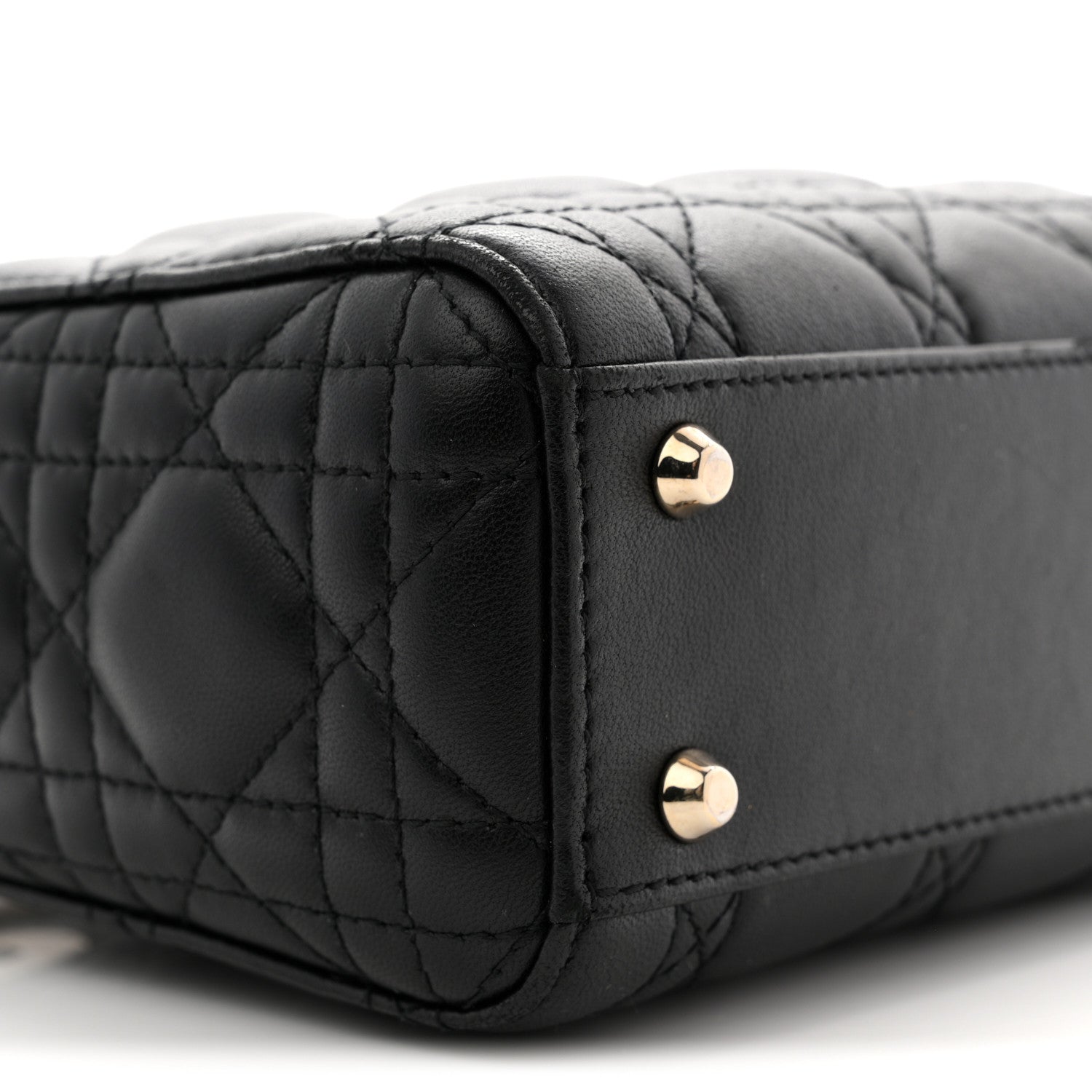 Lambskin Cannage Mini Lady Dior Black