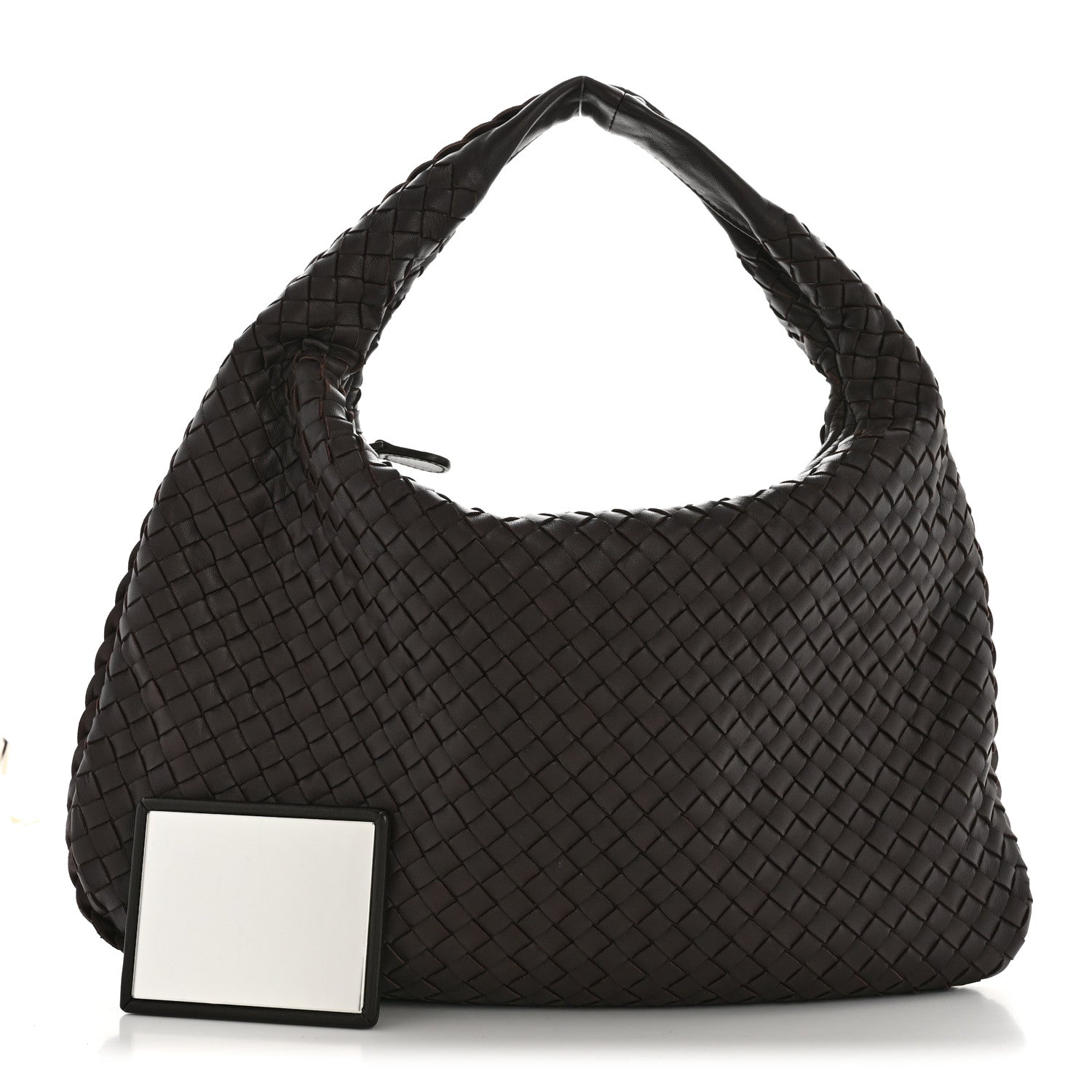 Nappa Intrecciato Medium Veneta Hobo Ebano