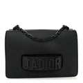 Ultra Matte Calfskin J'Adior Chain Flap Bag Black