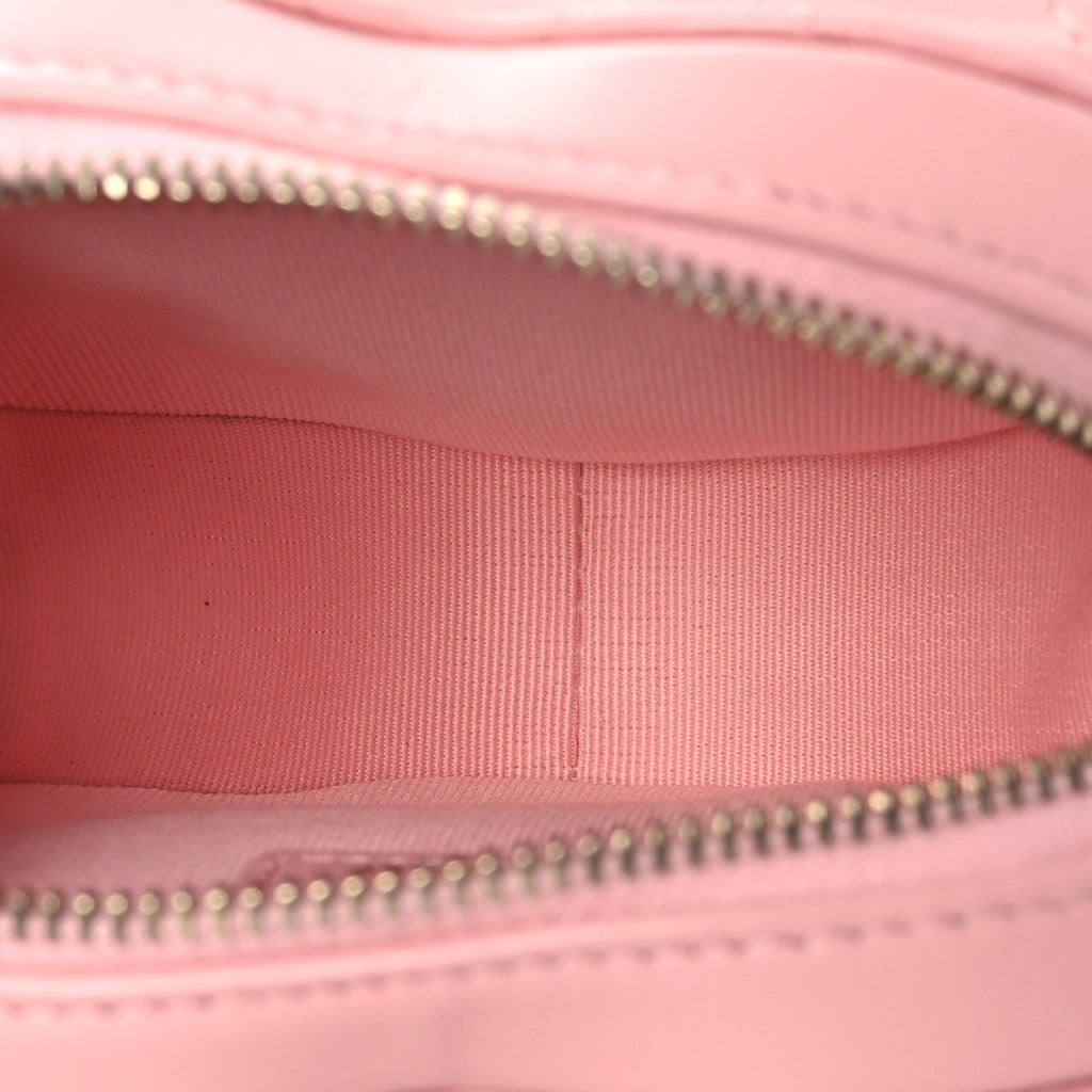 Lambskin Quilted CC In Love Heart Waist Belt Bag With Chain Light Pink