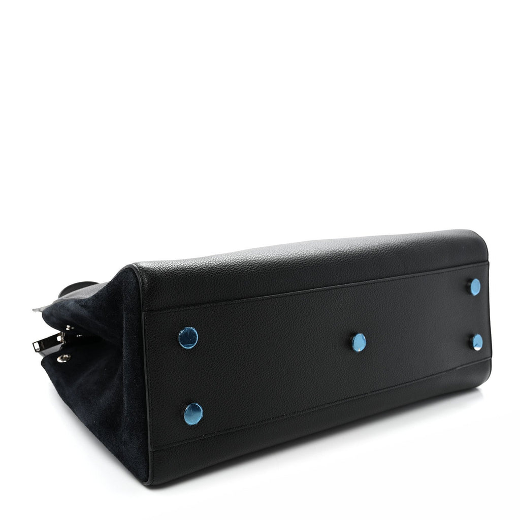 Grained Calfskin Medium Rive Gauche Cabas Black