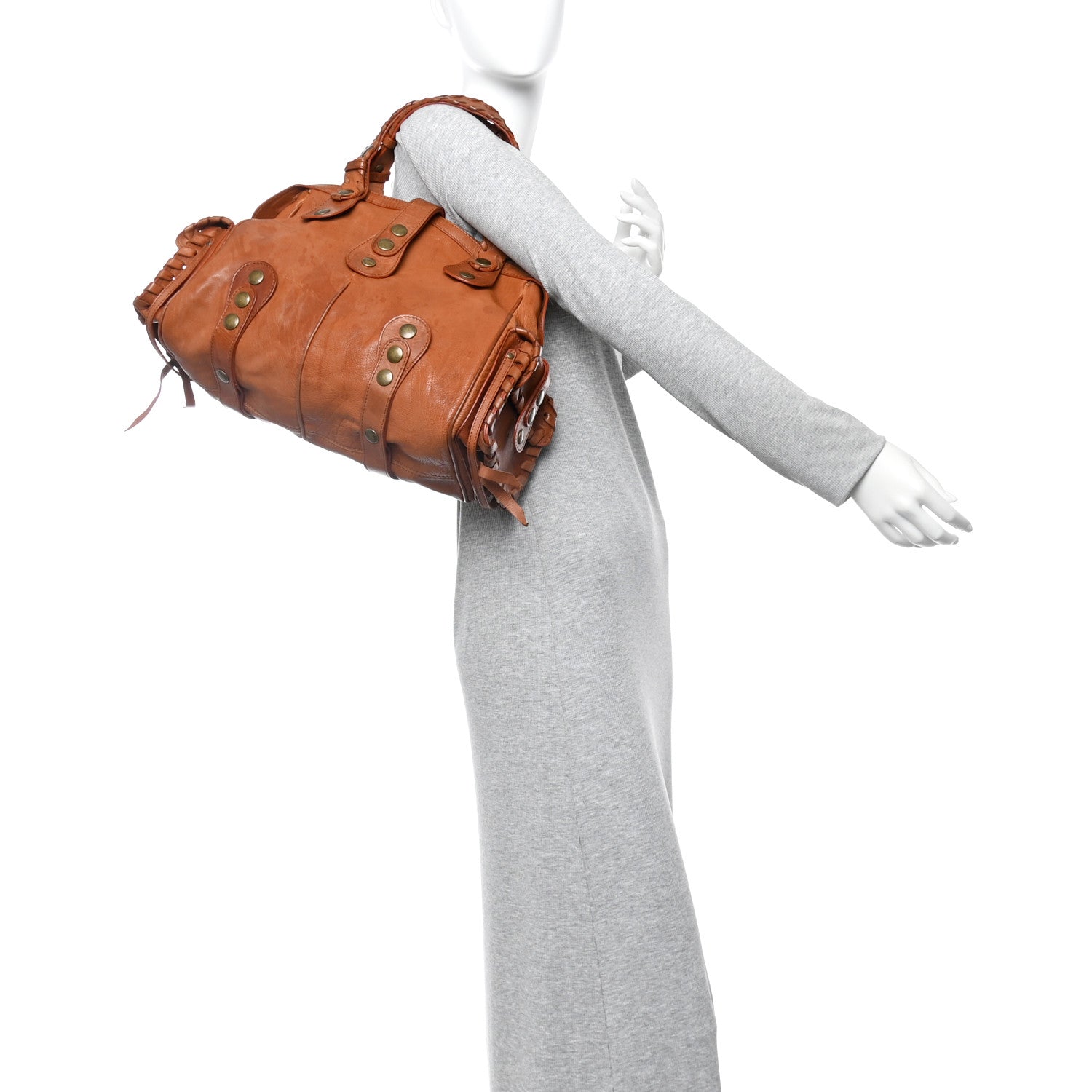 Calfskin Silverado Shoulder Bag Tan