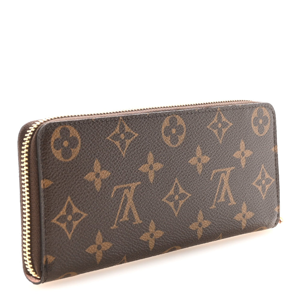 Monogram Clemence Wallet Rose Ballerine
