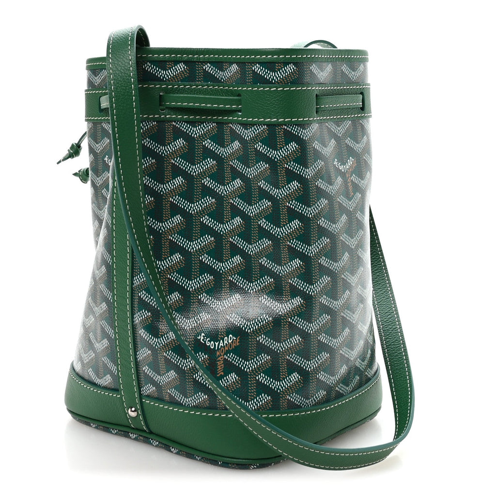 Goyardine Petit Flot Bucket Bag PM Green