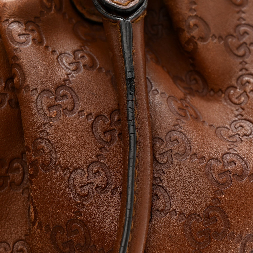 Guccissima Medium Sukey Tote Brown