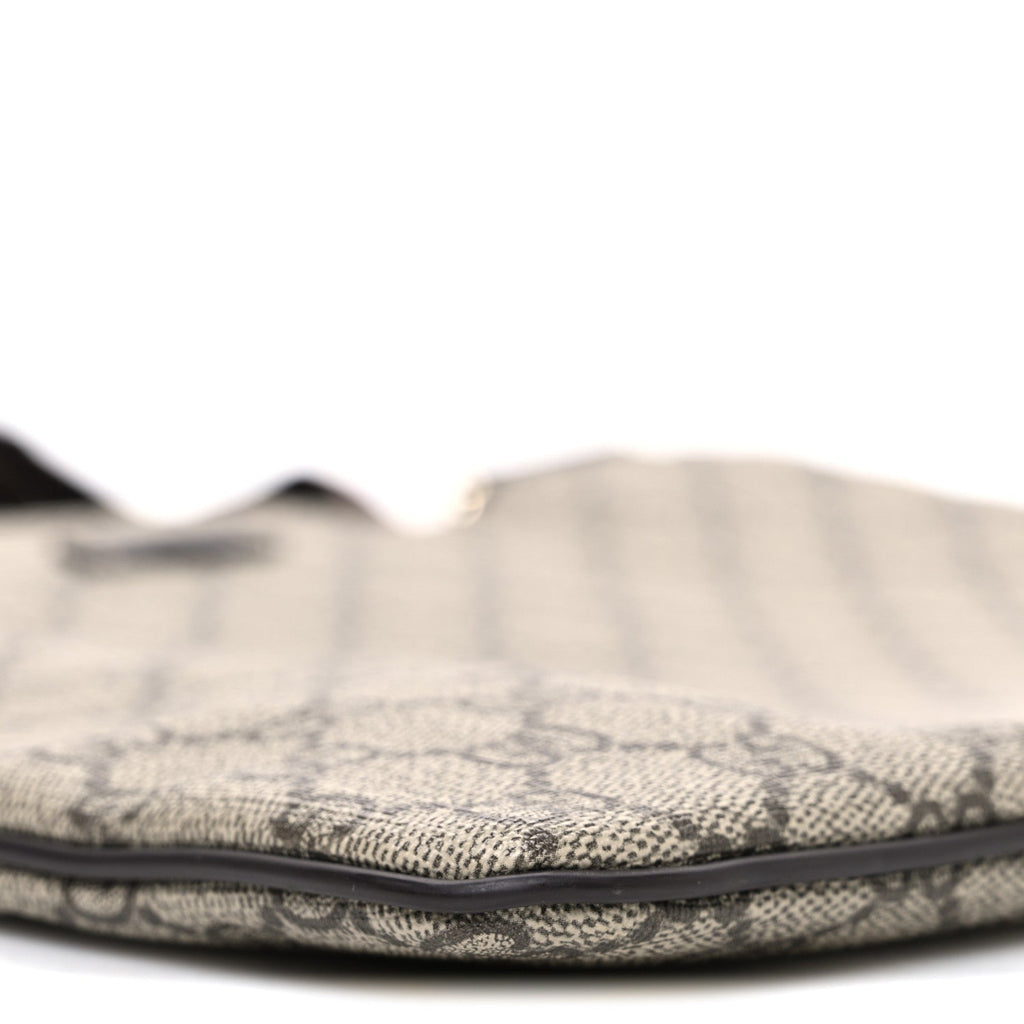 GG Supreme Monogram Medium Flat Messenger Bag Dark Brown