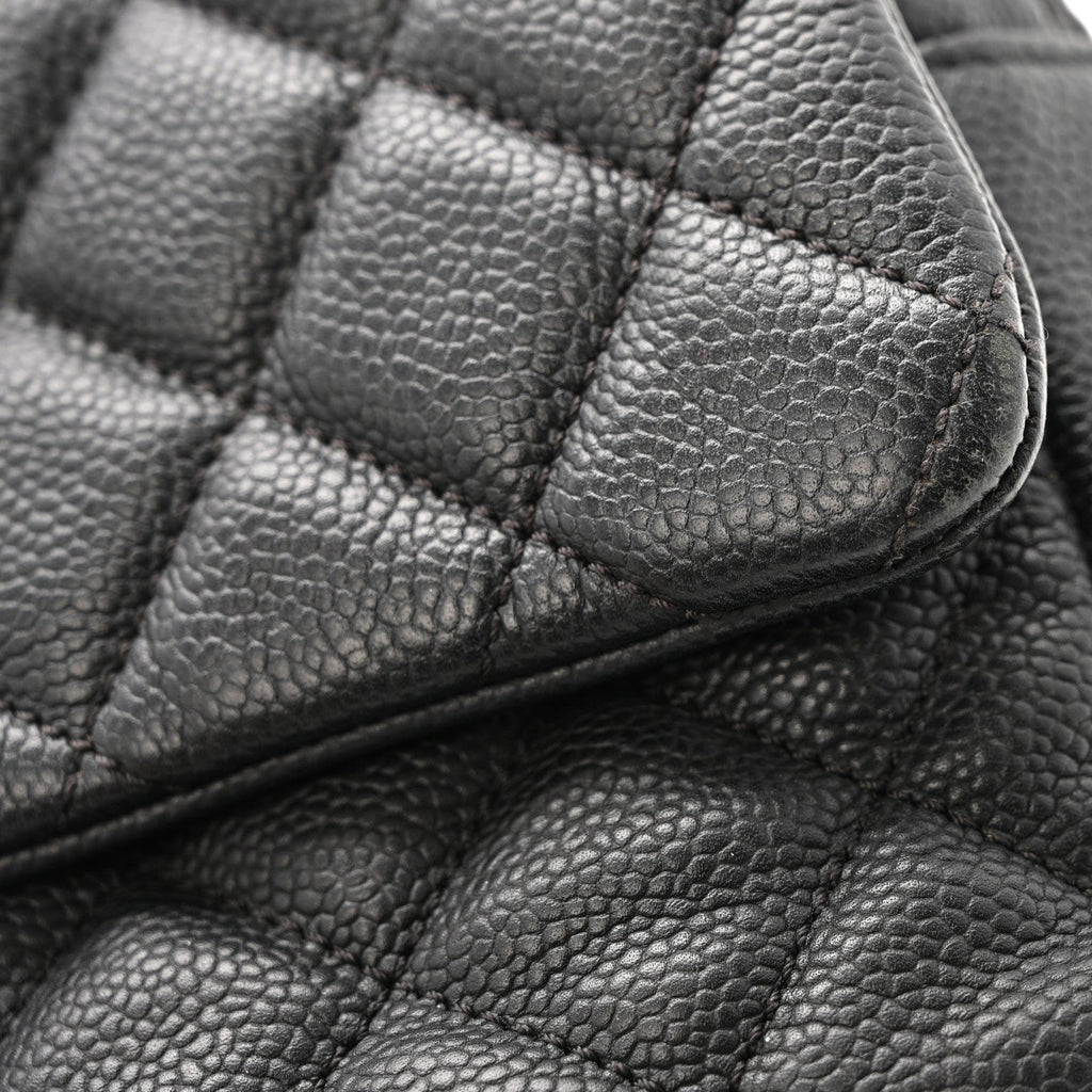 Caviar Quilted Jumbo Easy Flap Black
