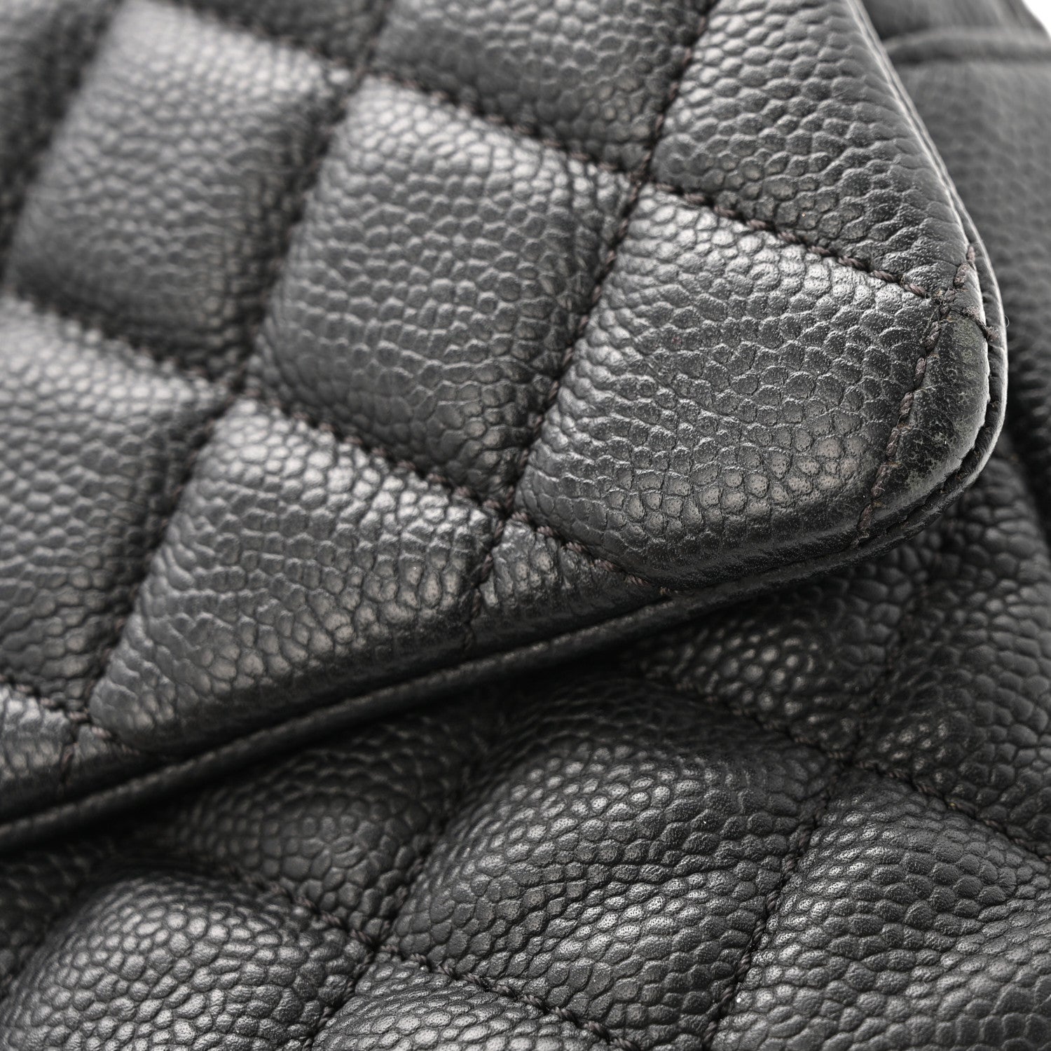 Caviar Quilted Jumbo Easy Flap Black