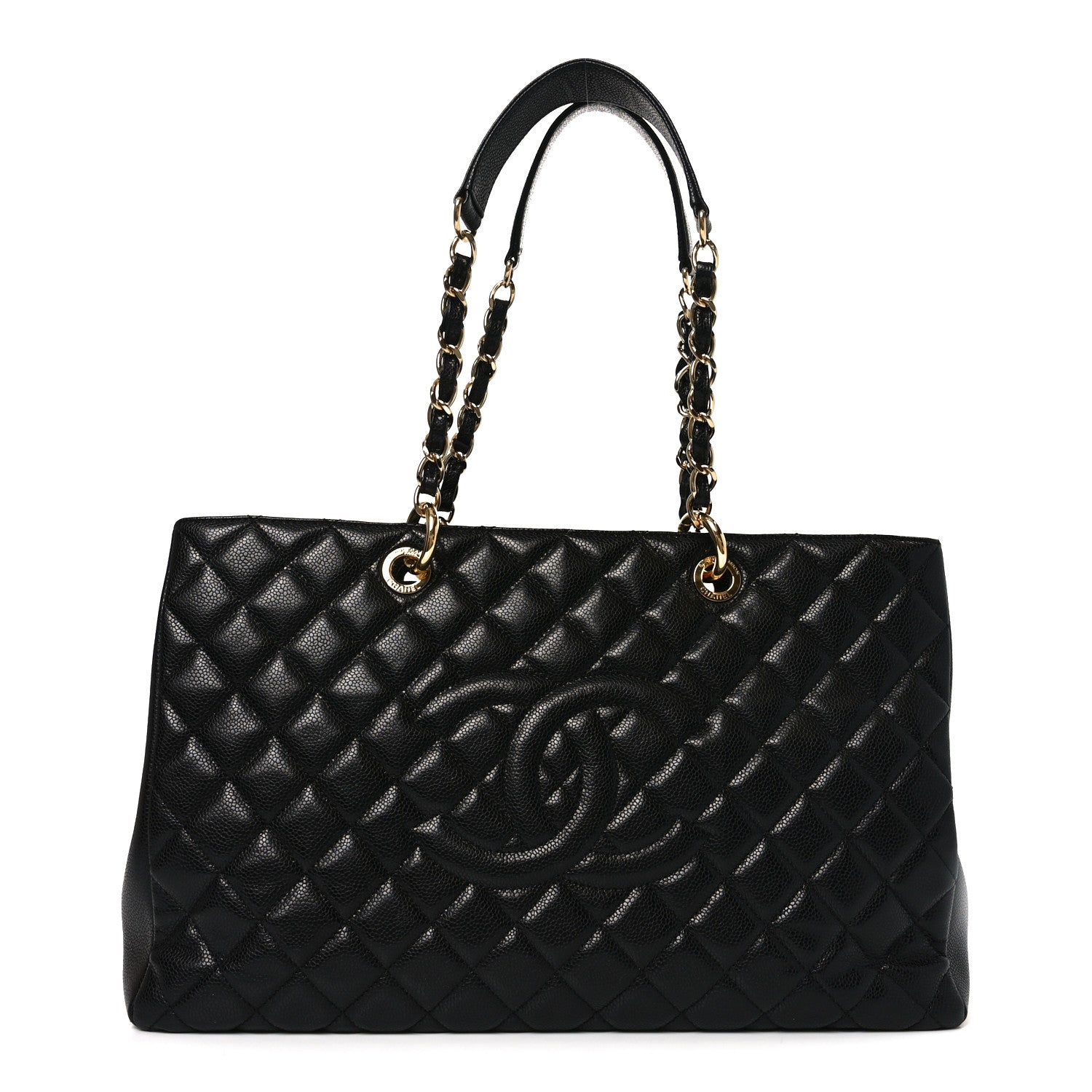 Caviar Quilted XL Grand Shopping Tote GST Black