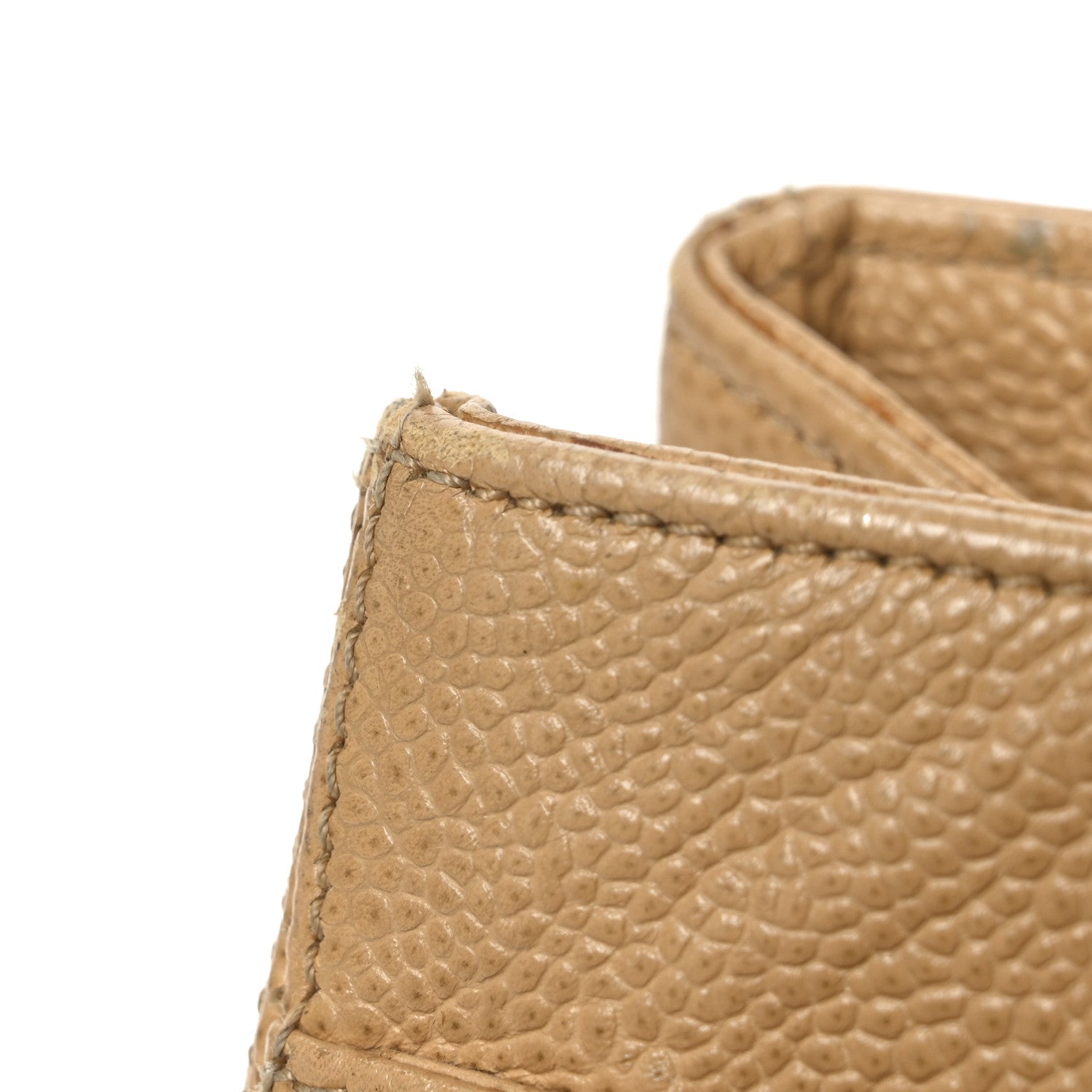 Caviar Turnlock Tote Beige