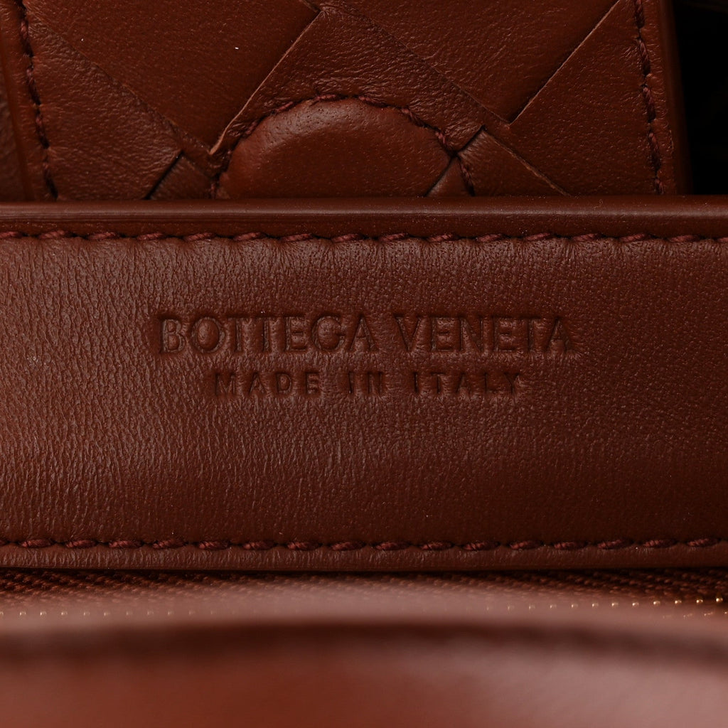 Nappa Intrecciato Small Andiamo Shoulder Bag Sapele