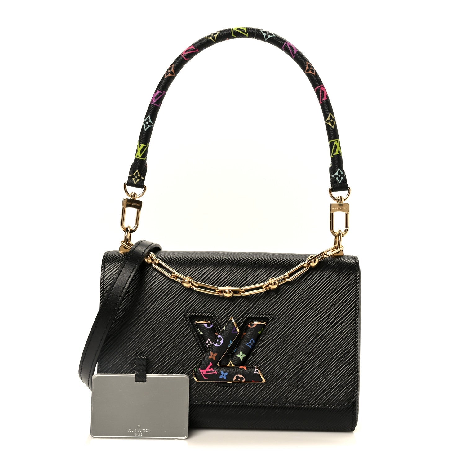 LV X TM Epi Twist MM Slim Shoulder Bag Black