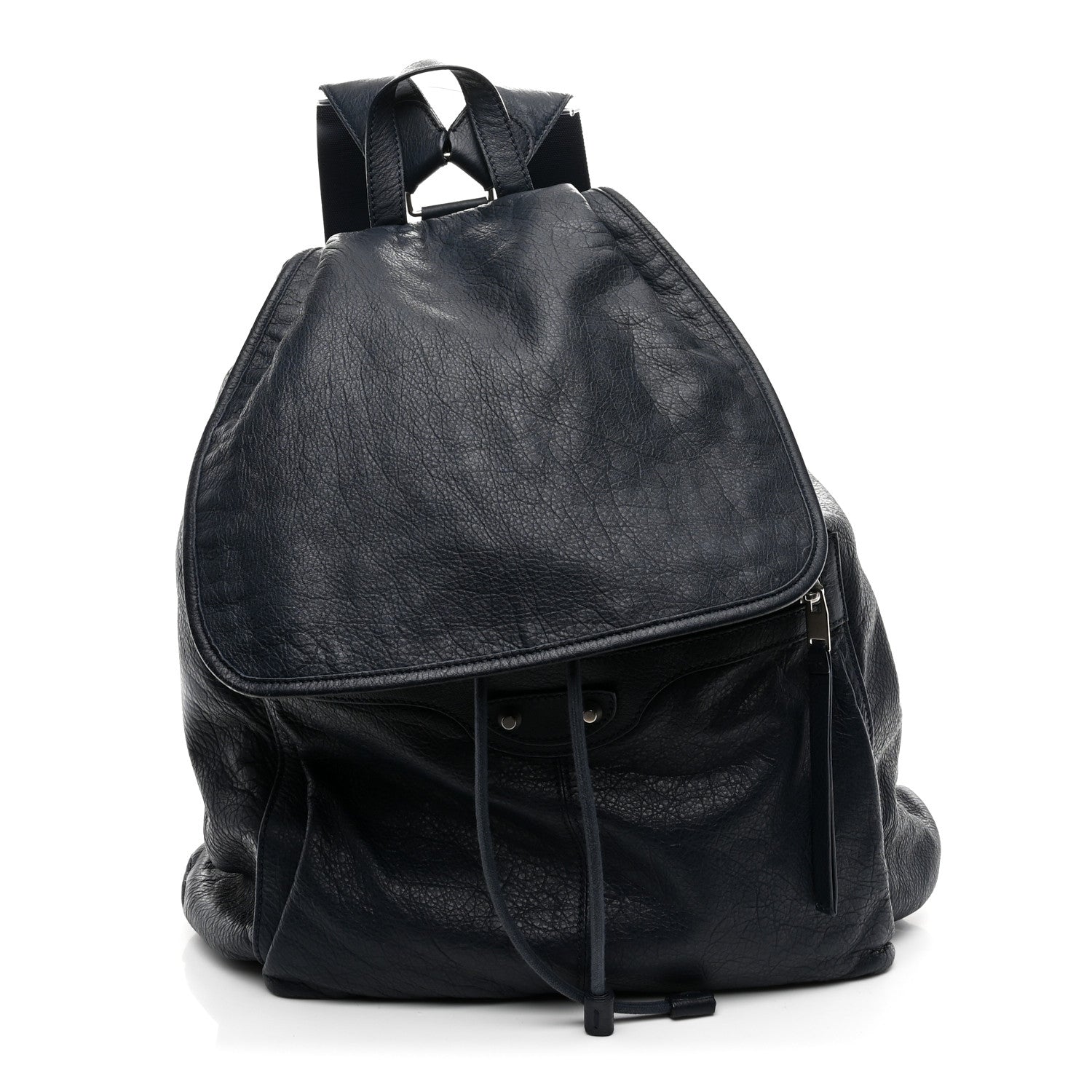Agneau Giant 12 Silver Hardware S Traveler Backpack Bleu Obscur