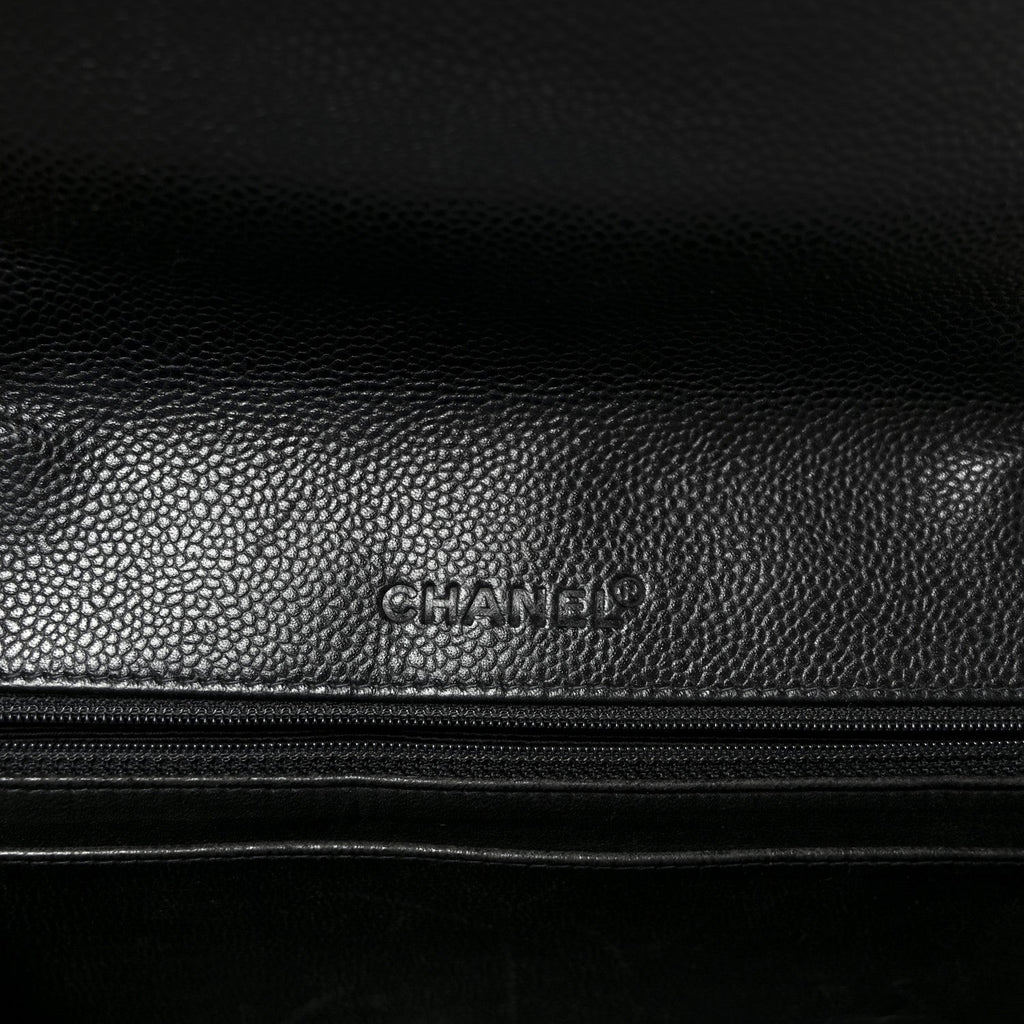 Caviar Quilted Jumbo Single Flap Black