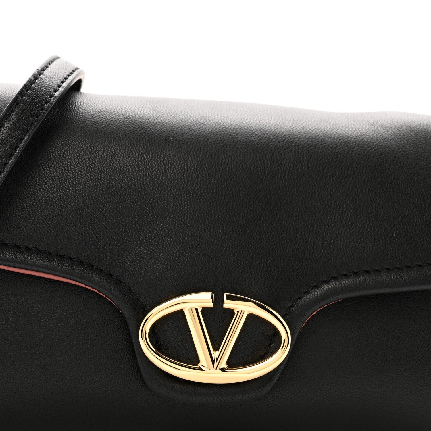 Lambskin Vlogo Mini Crossbody Bag Black