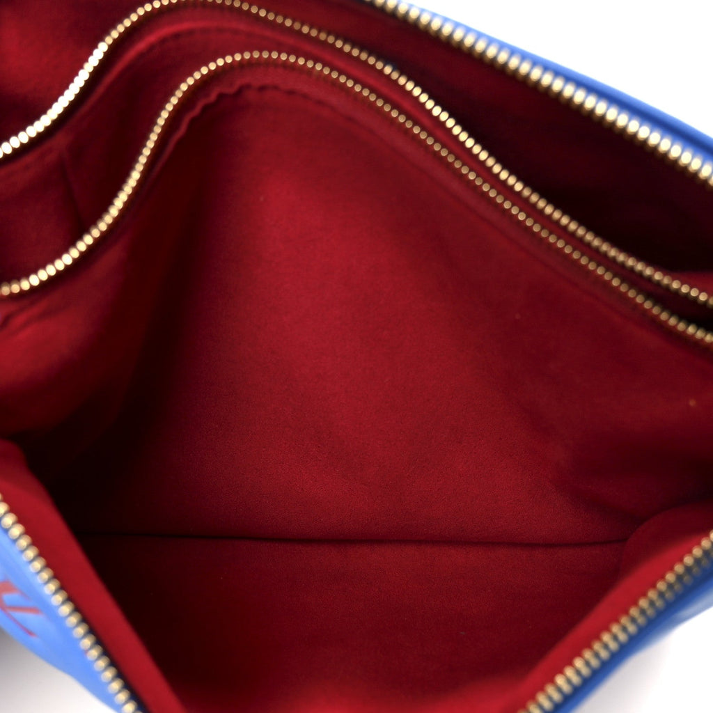 Lambskin Embossed Monogram Vuittamins Coussin PM Blue Red