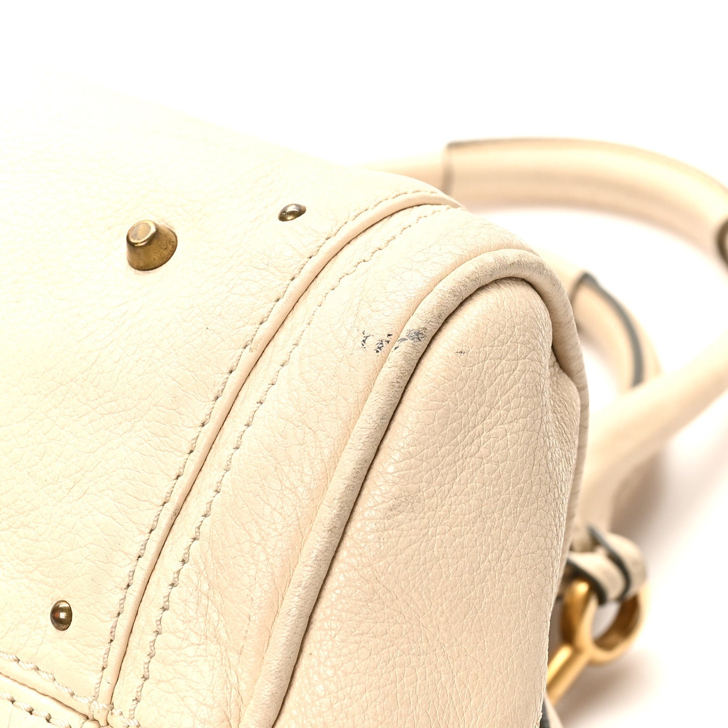 Calfskin Medium Paddington Satchel Ivory