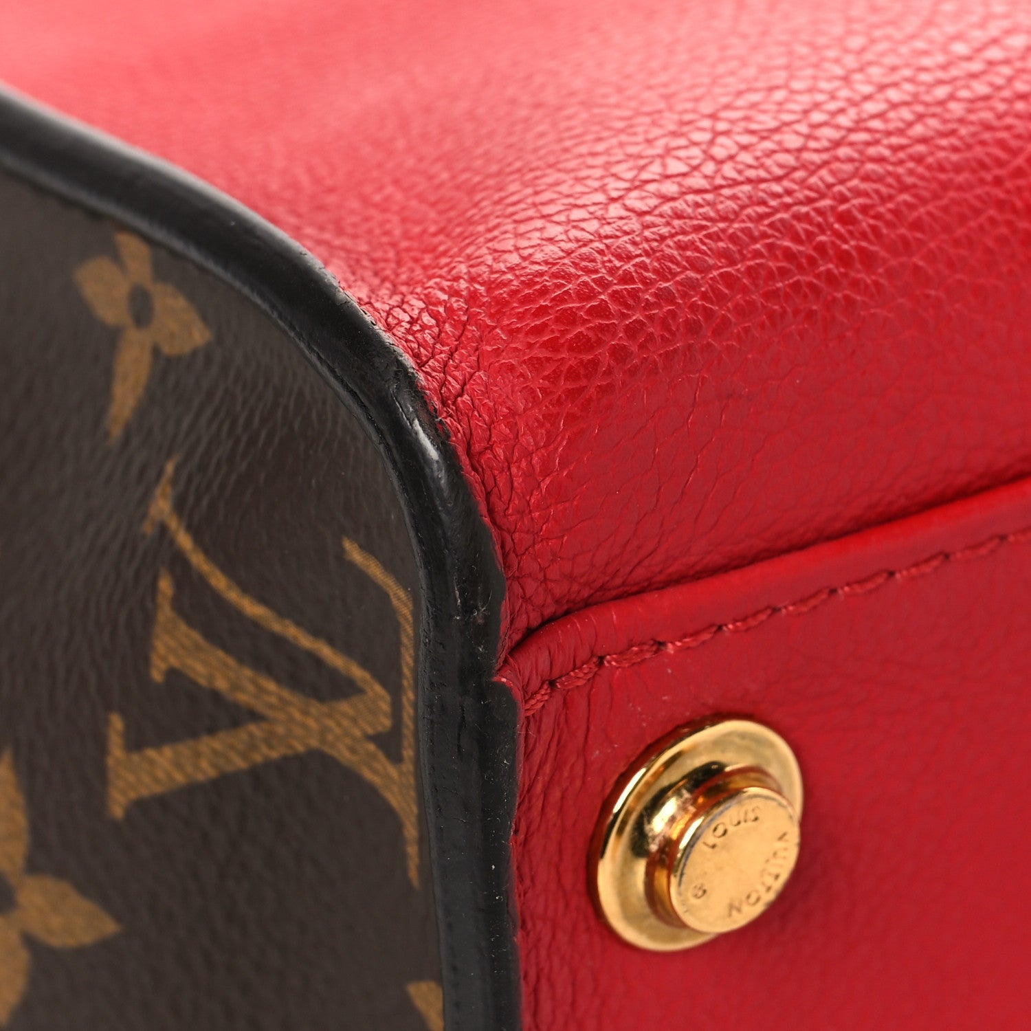 Calfskin Monogram On My Side Pirate Red