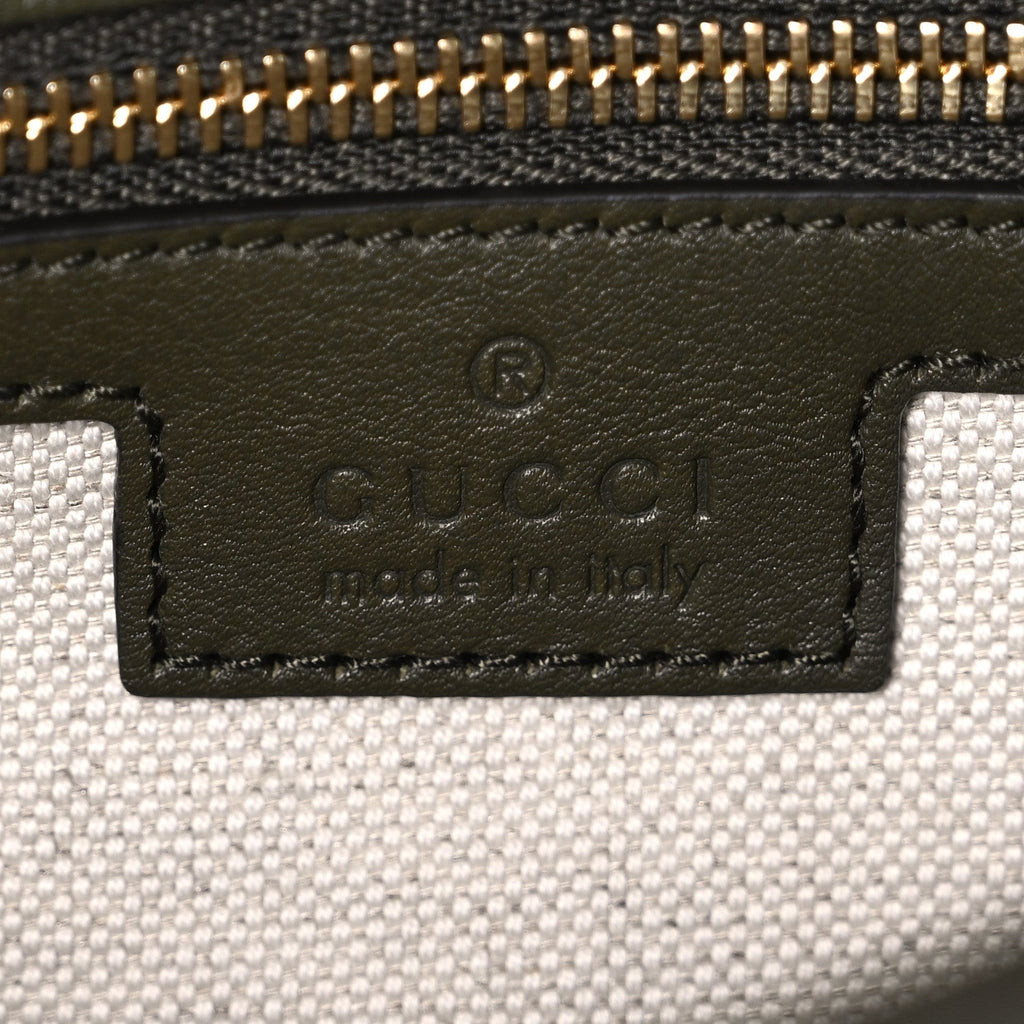 Roxy Calfskin Medium Blondie Top Handle Bag Forest Green
