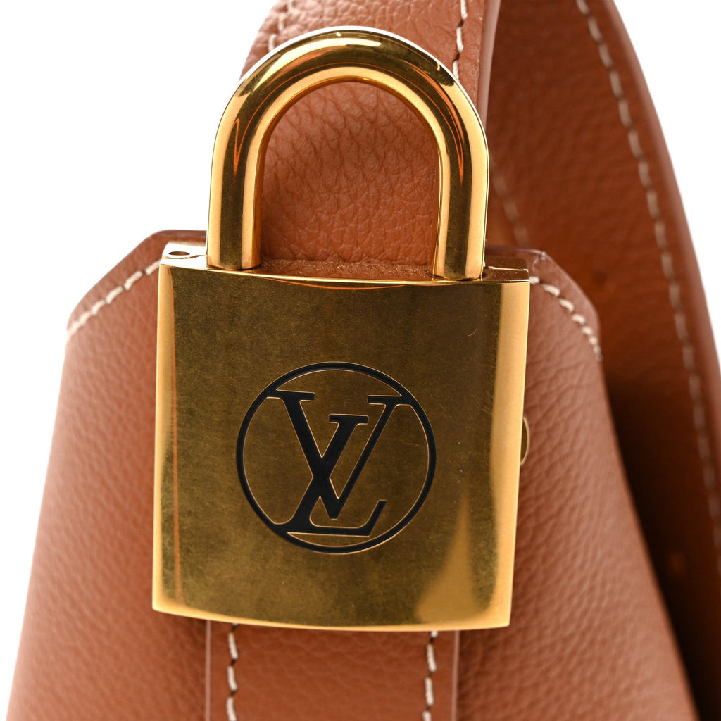 Grained Calfskin Low Key Hobo PM Cognac