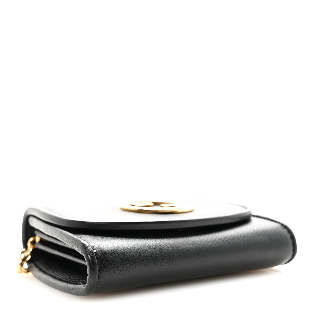 Roxy Calfskin Medium Blondie Chain Wallet Black