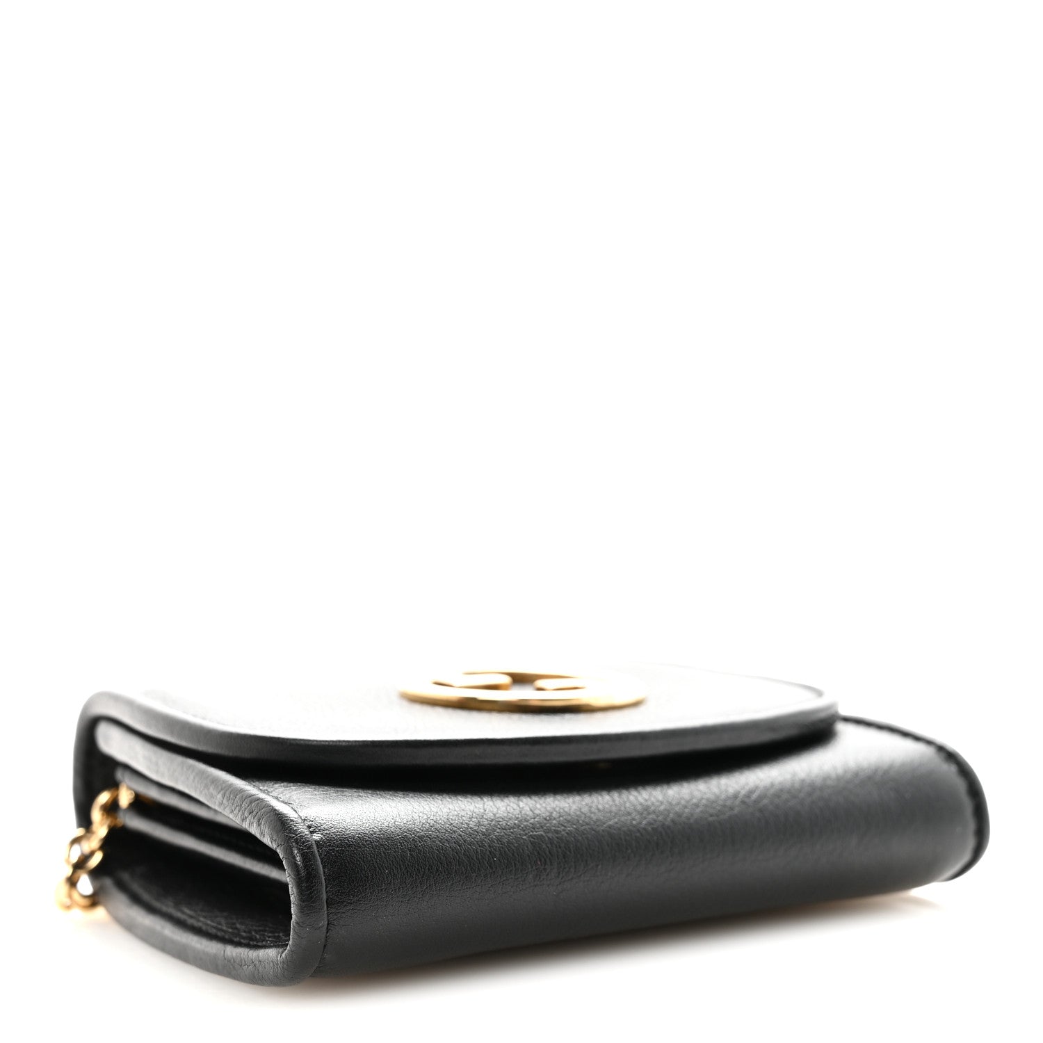 Roxy Calfskin Medium Blondie Chain Wallet Black