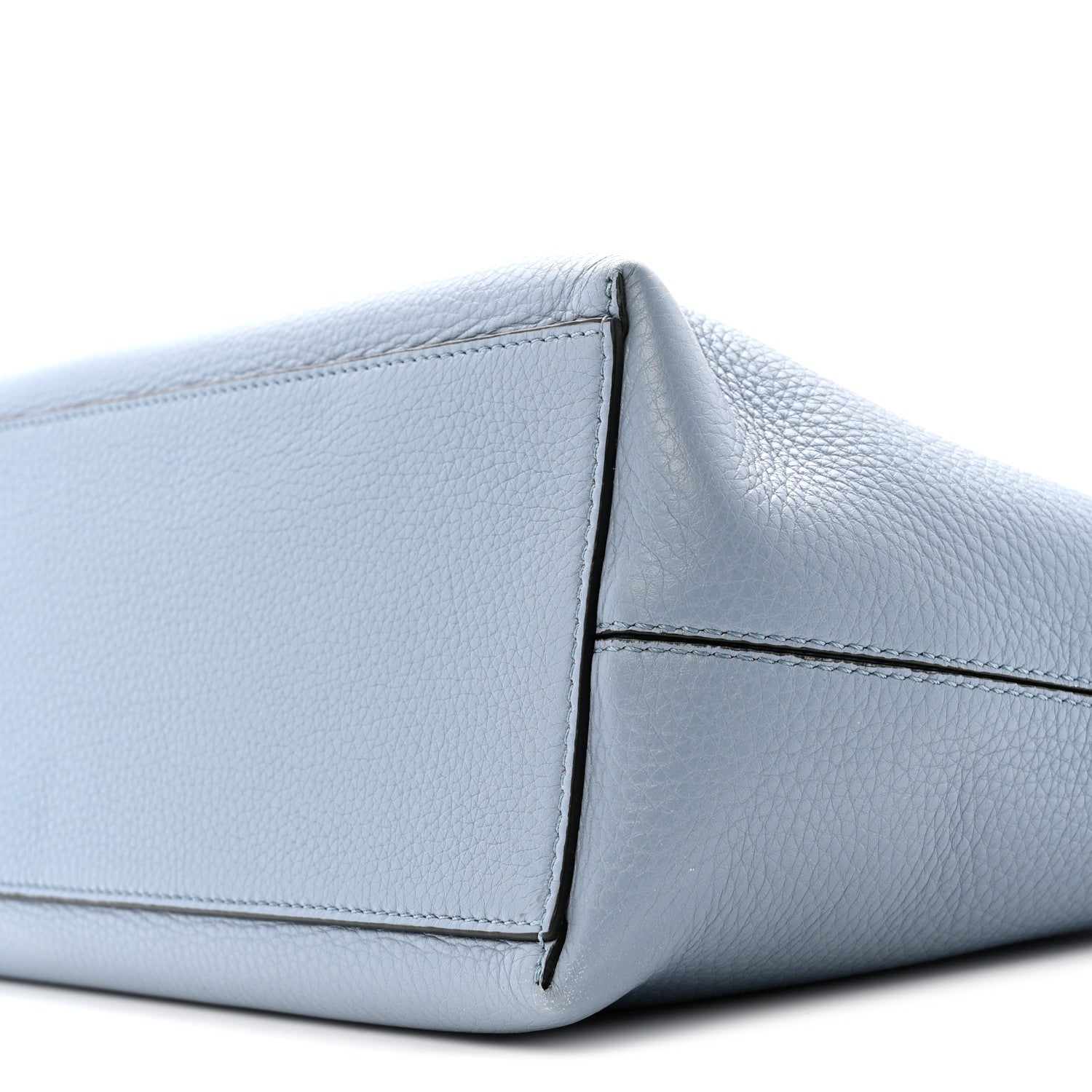 Grained Calfskin Rockstud Shoulder Tote Niagara