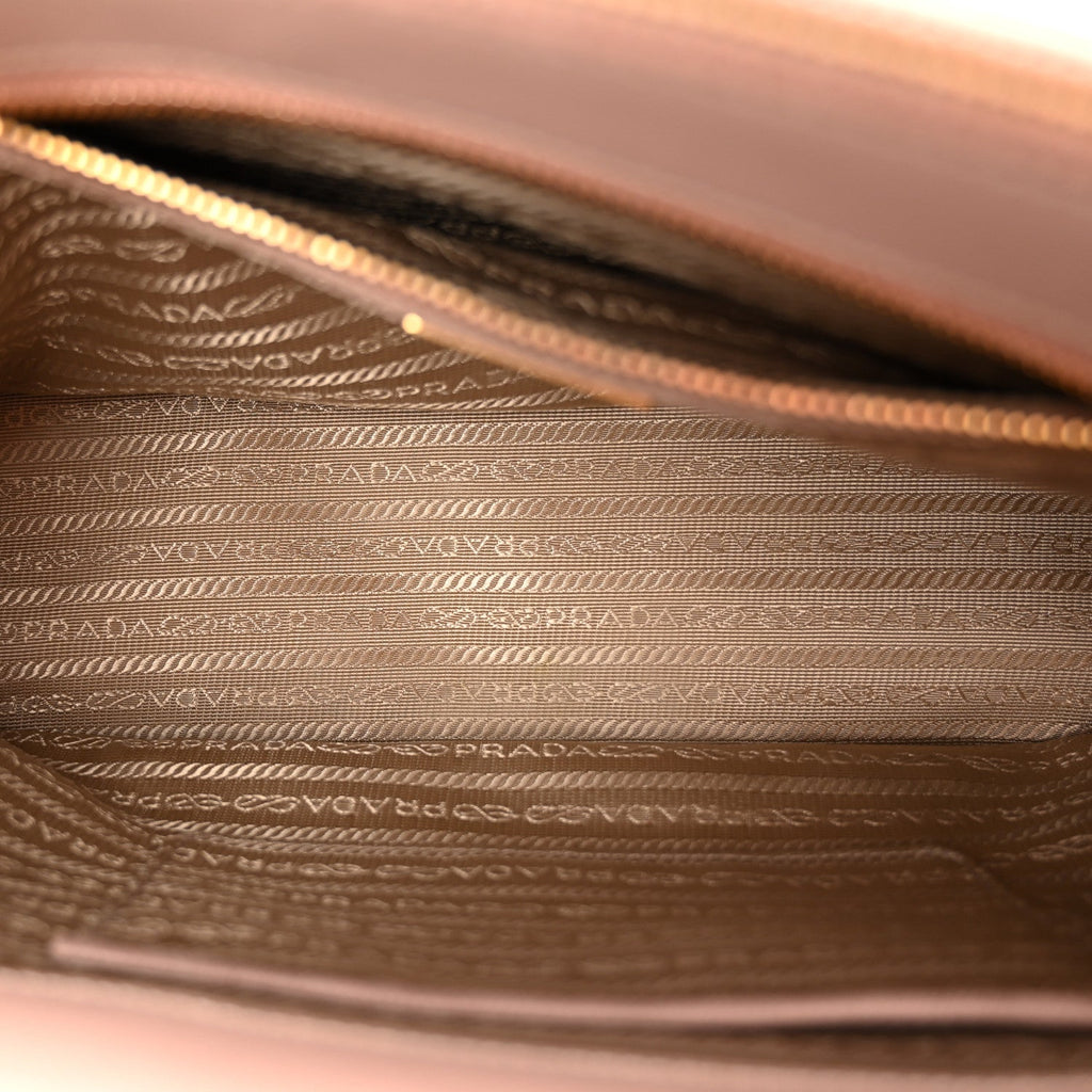 Saffiano Small Galleria Double Zip Tote Cammeo