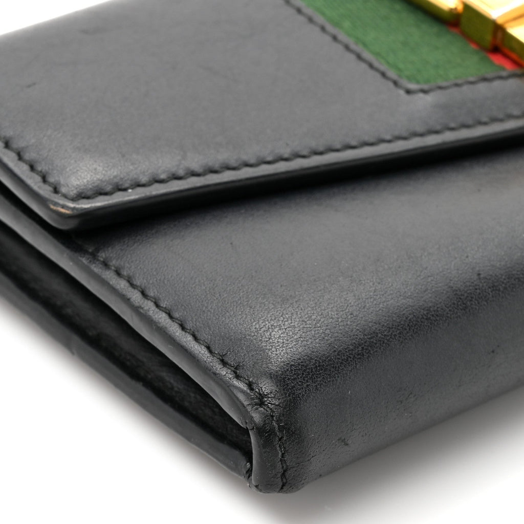Calfskin Sylvie Continental Wallet Black