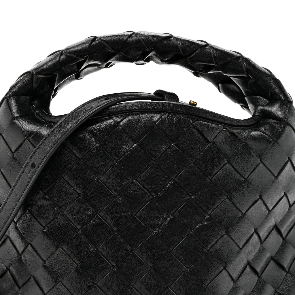 Calfskin Intrecciato Mini Hop Black