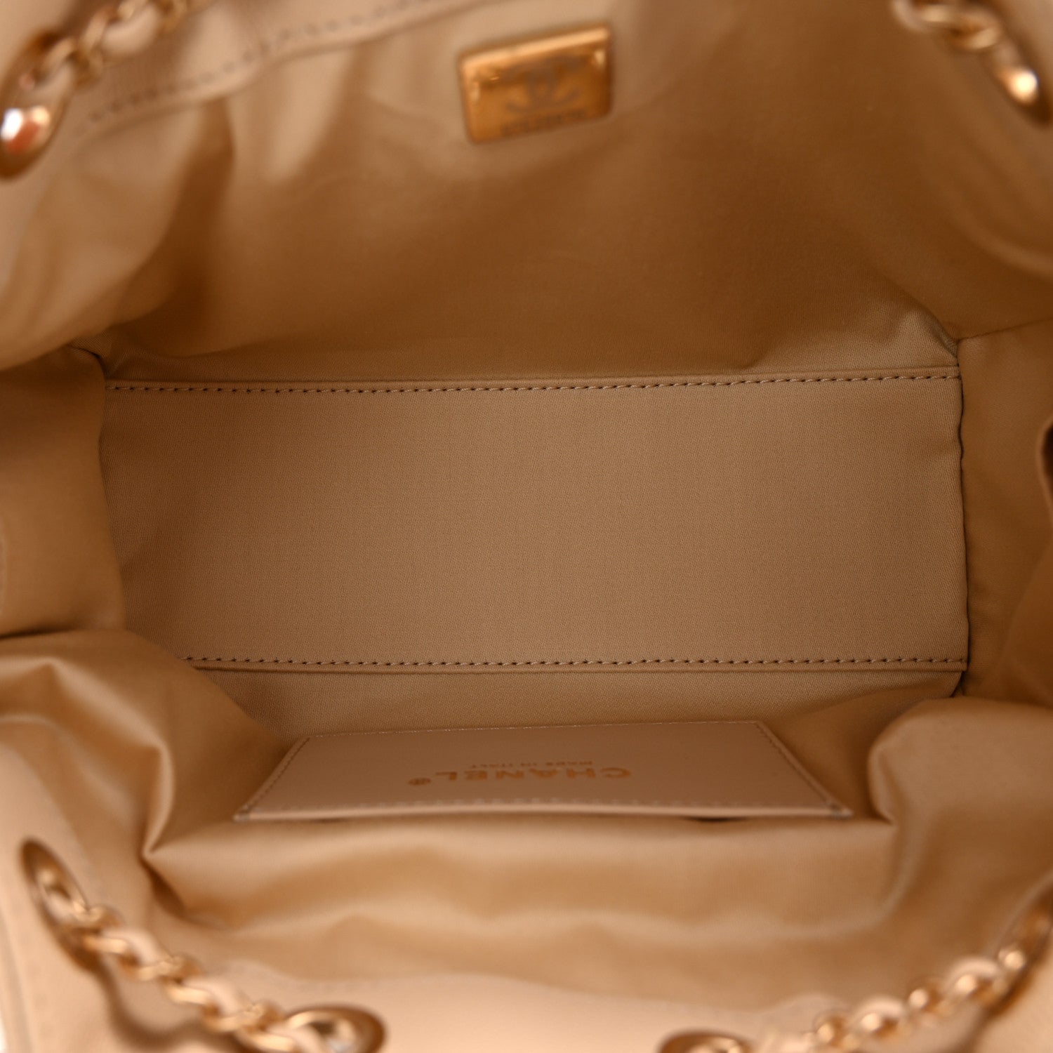 Caviar Quilted Mini Chanel 25 Handbag Beige