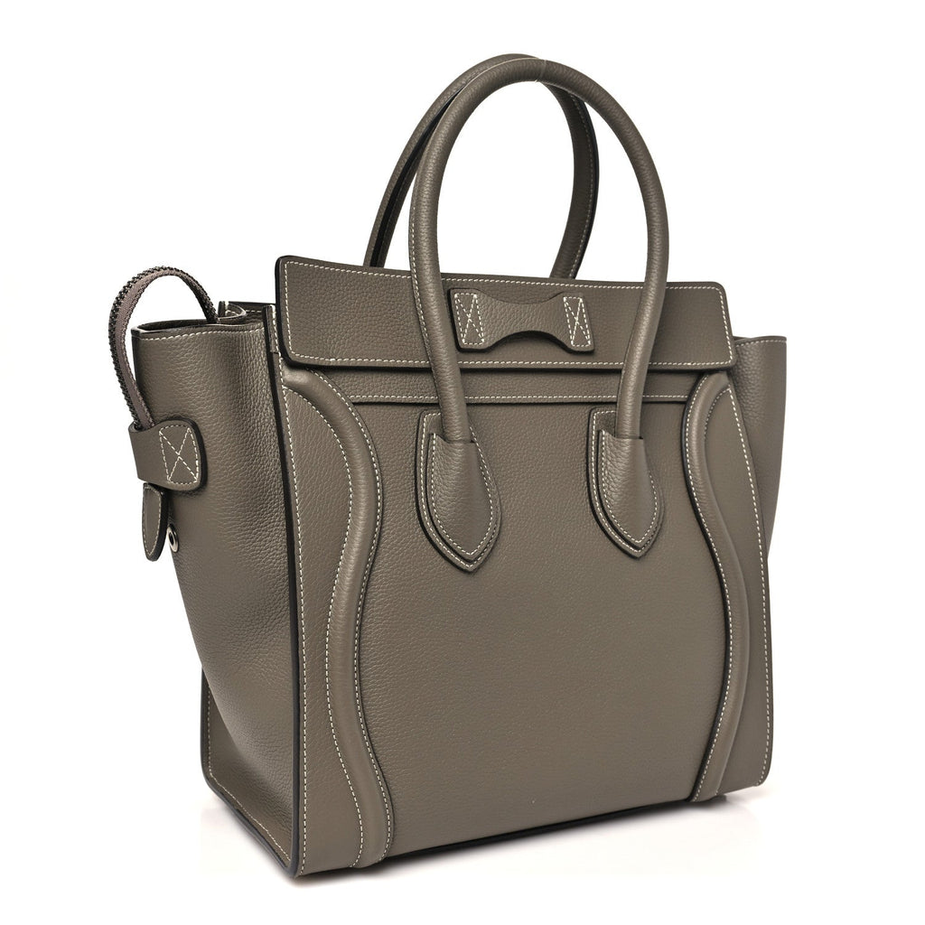 Drummed Calfskin Micro Luggage Souris